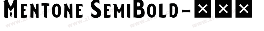 Mentone SemiBold字体转换